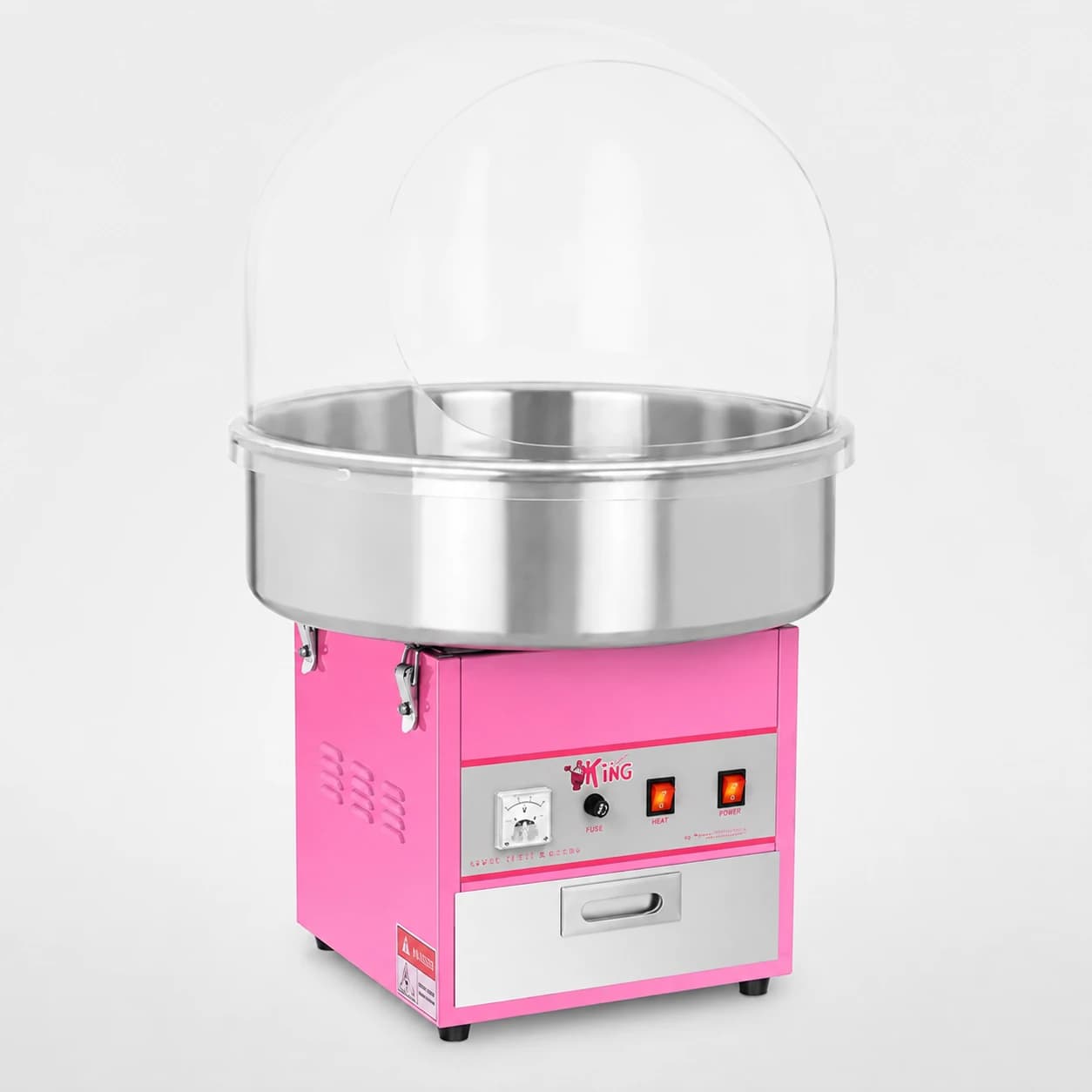 Zuckerwattemaschine aufgebaut