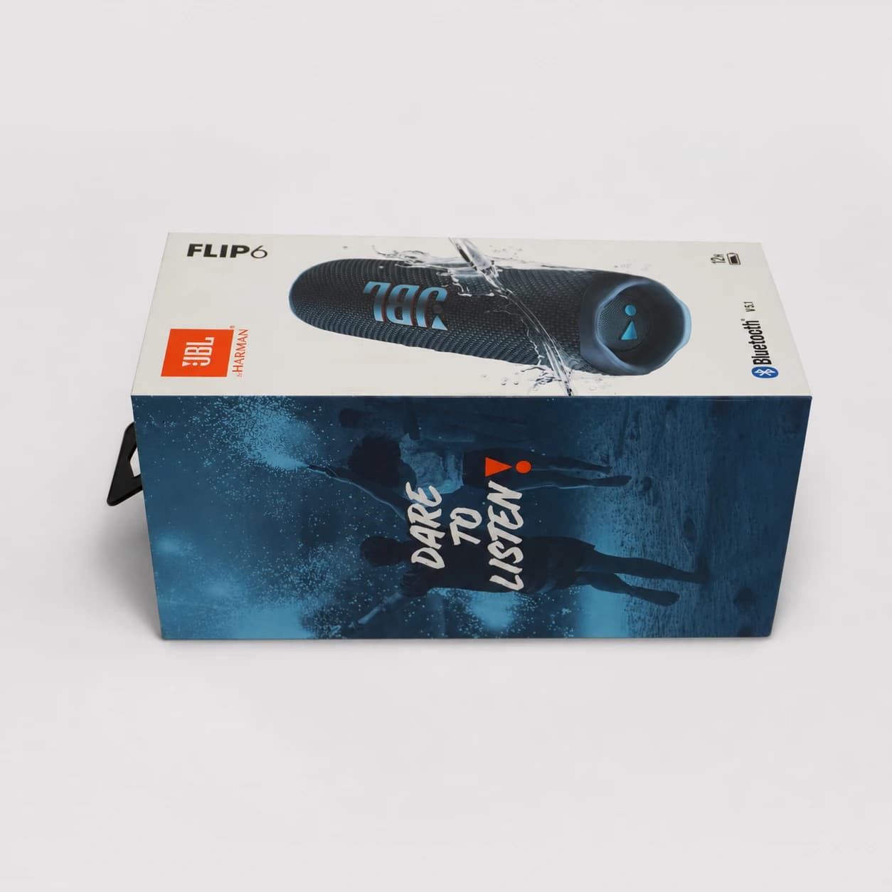 Originalverpackung JBL Box von der Seite